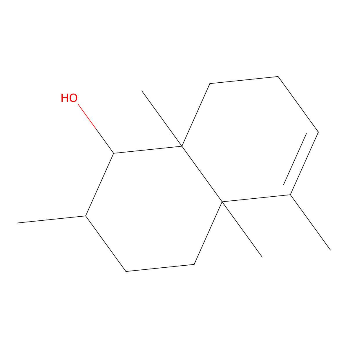 1,2,3,4,4a,7,8,8a-Octahydro-2,4a,5,8a-tetramethyl-1-naphthol molecular structure, CAS 84788-09-0