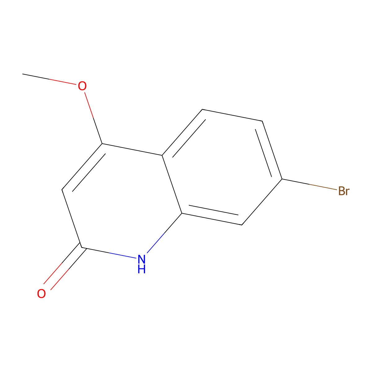 7-bromo-4-methoxyquinolin-2(1H)-one molecular structure, CAS 847900-68-9