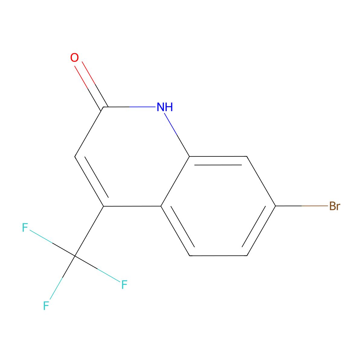 7-Bromo-4-(trifluoromethyl)quinolin-2(1H)-one molecular structure, CAS 847900-73-6