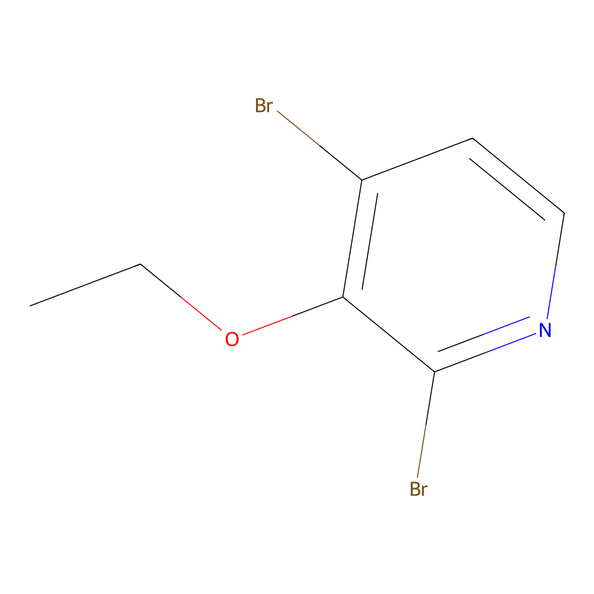 2,4-dibromo-3-ethoxyPyridine molecular structure, CAS 847901-91-1