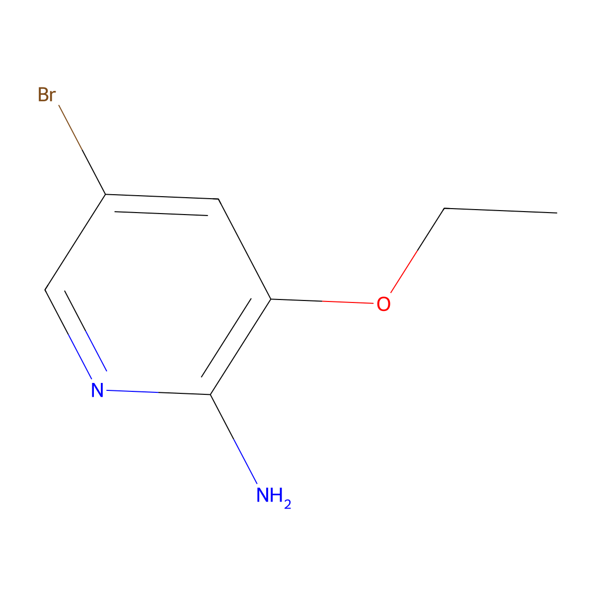 5-Bromo-3-ethoxypyridin-2-amine molecular structure, CAS 847901-96-6