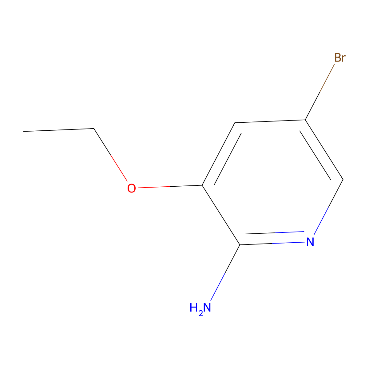 5-Bromo-3-ethoxypyridin-2-amine molecular structure, CAS 847901-96-6