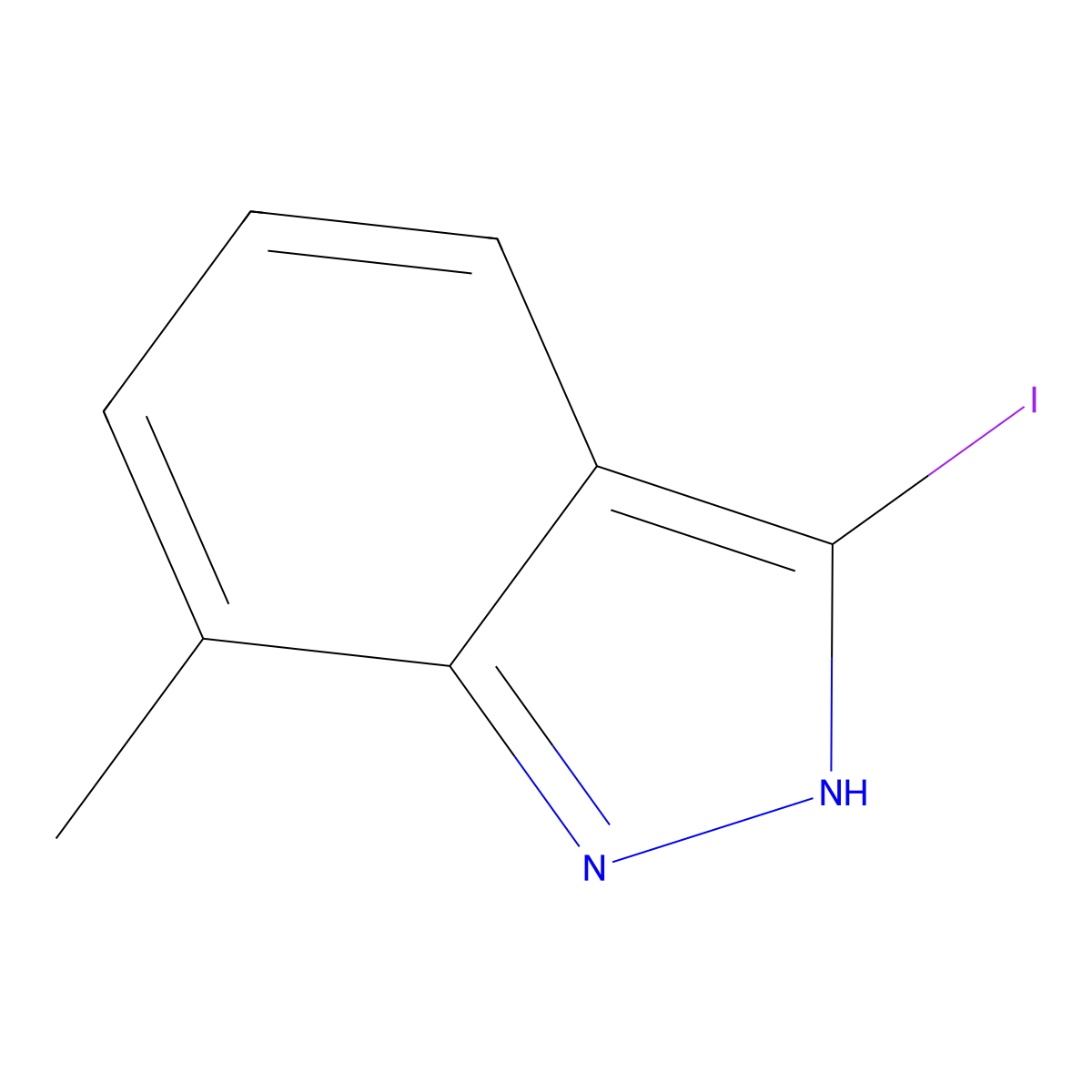3-Iodo-7-methyl-1H-indazole molecular structure, CAS 847906-27-8