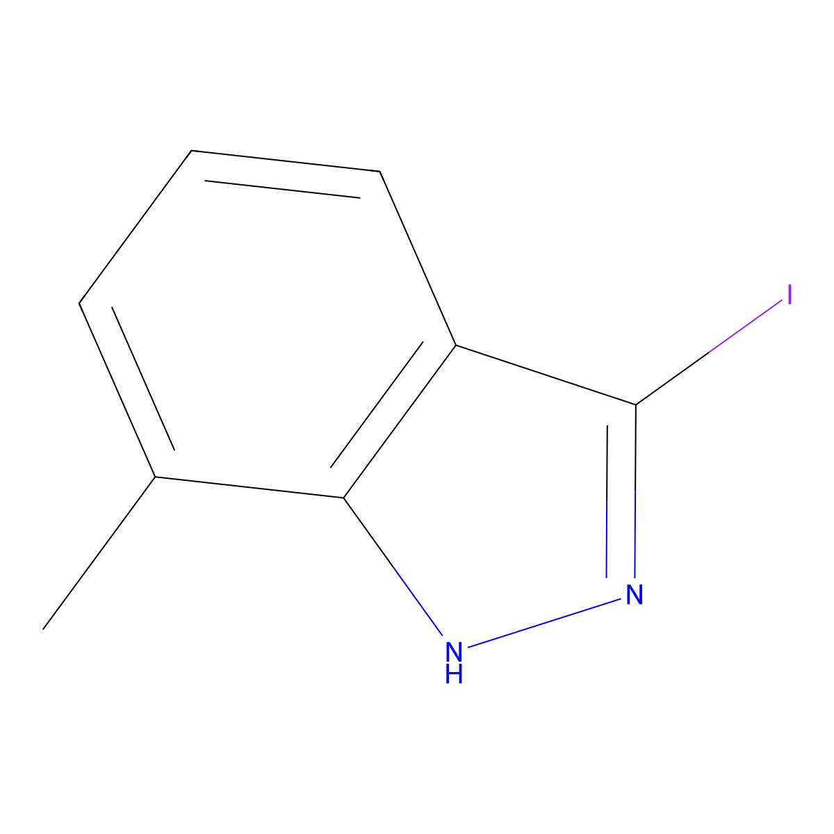 3-Iodo-7-methyl-1H-indazole molecular structure, CAS 847906-27-8