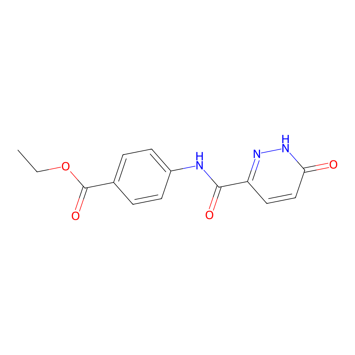 Ethyl 4-(6-oxo-1,6-dihydropyridazine-3-carboxamido)benzoate molecular structure, CAS 847915-87-1