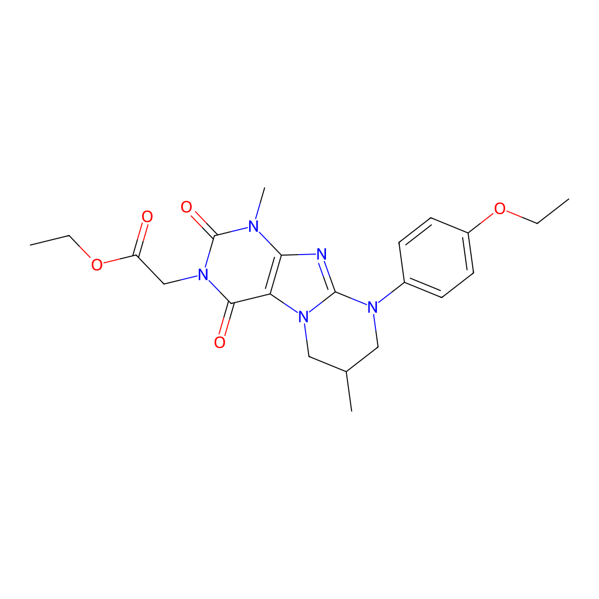 ethyl 2-[9-(4-ethoxyphenyl)-1,7-dimethyl-2,4-dioxo-7,8-dihydro-6H-purino[7,8-a]pyrimidin-3-yl]acetate molecular structure, CAS 847916-62-5