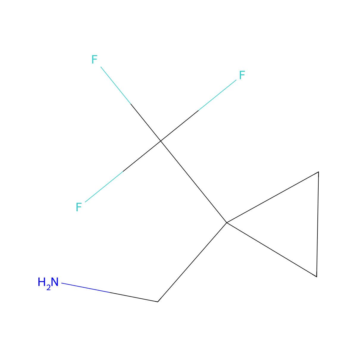 (1-(Trifluoromethyl)cyclopropyl)methanamine molecular structure, CAS 847926-83-4