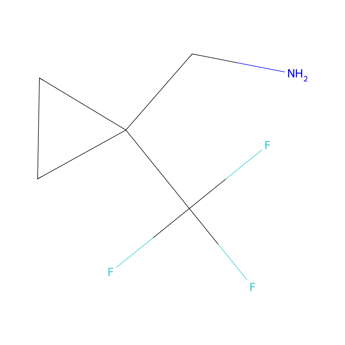 (1-(Trifluoromethyl)cyclopropyl)methanamine molecular structure, CAS 847926-83-4