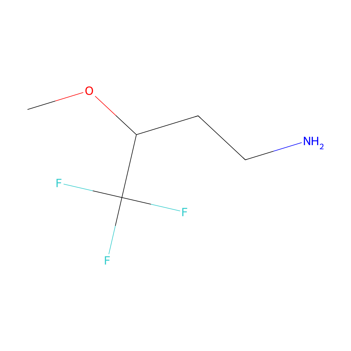 4,4,4-Trifluoro-3-methoxy-1-butanamine molecular structure, CAS 847926-84-5