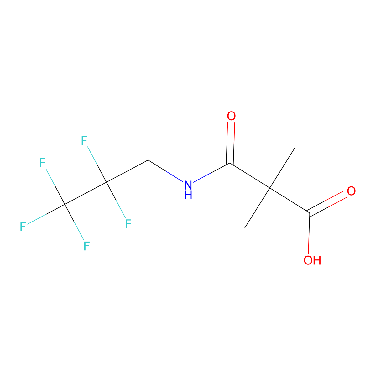Propanoic acid, 2,2-dimethyl-3-oxo-3-[(2,2,3,3,3-pentafluoropropyl)amino]- molecular structure, CAS 847926-89-0