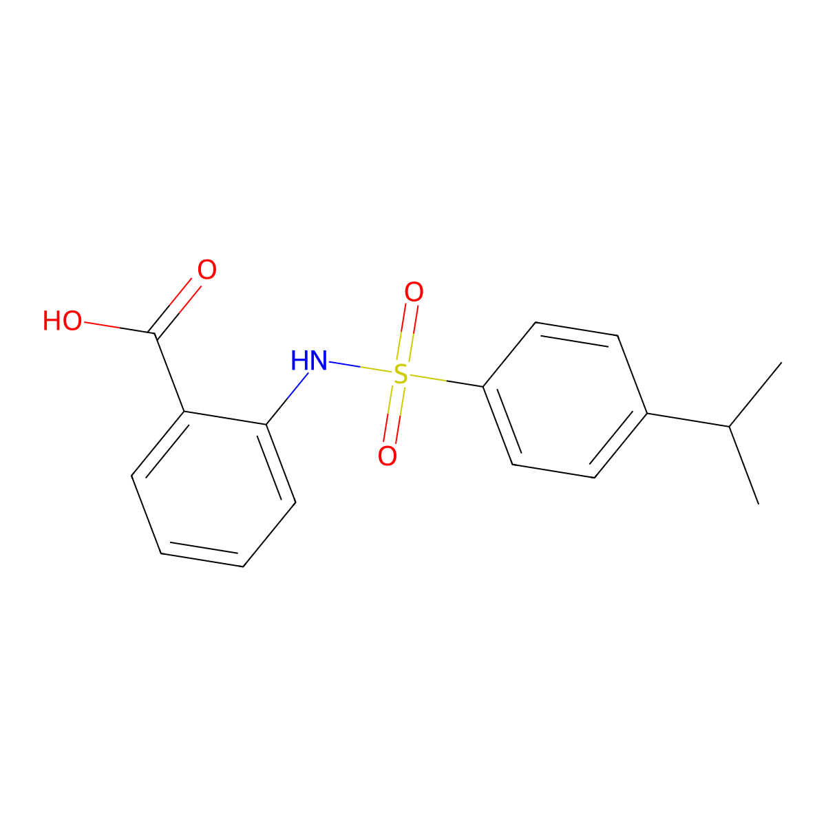2-[(4-propan-2-ylphenyl)sulfonylamino]benzoic Acid molecular structure, CAS 847929-53-7