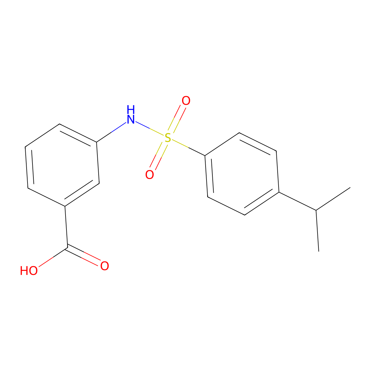 3-[(4-propan-2-ylphenyl)sulfonylamino]benzoic Acid molecular structure, CAS 847929-54-8