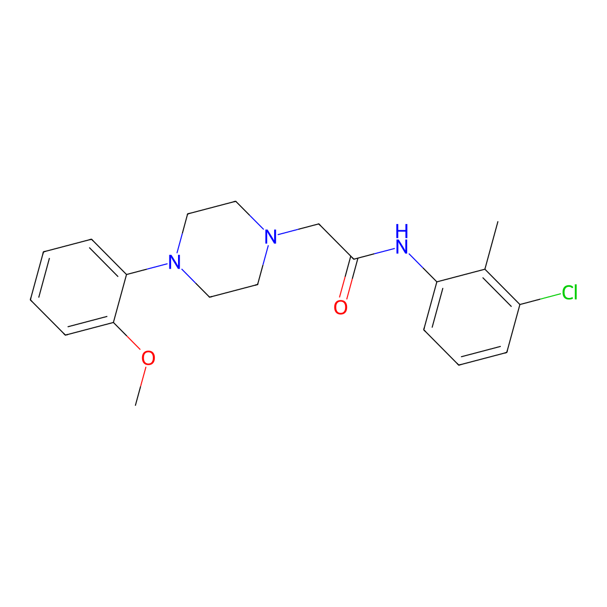 N-(3-chloro-2-methylphenyl)-2-[4-(2-methoxyphenyl)piperazin-1-yl]acetamide molecular structure, CAS 847932-91-6