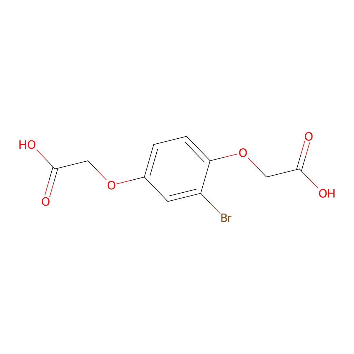 2,2'-[(2-Bromo-1,4-phenylene)bis(oxy)]diacetic acid molecular structure, CAS 84794-73-0