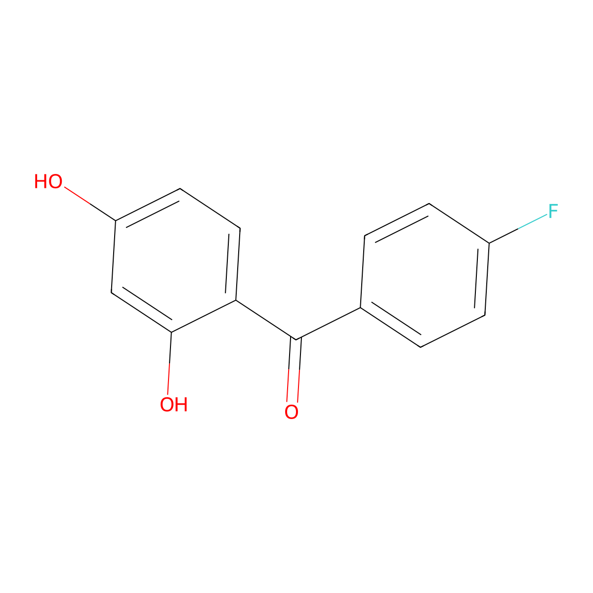(2,4-Dihydroxyphenyl)(4-fluorophenyl)methanone molecular structure, CAS 84794-97-8