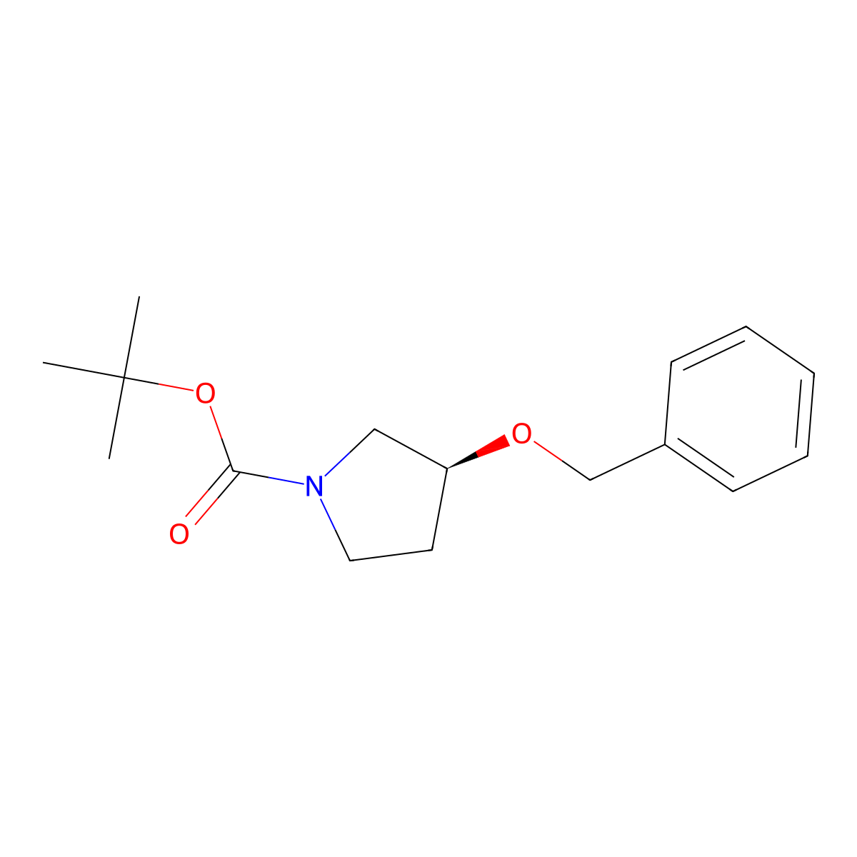 (S)-tert-Butyl 3-(benzyloxy)pyrrolidine-1-carboxylate molecular structure, CAS 847942-82-9