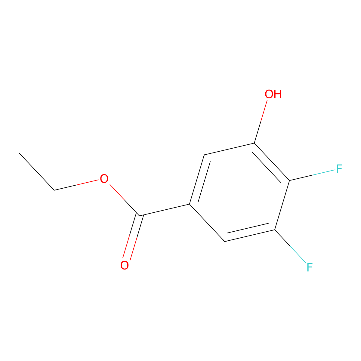 Ethyl 3,4-difluoro-5-hydroxybenzoate molecular structure, CAS 847943-86-6