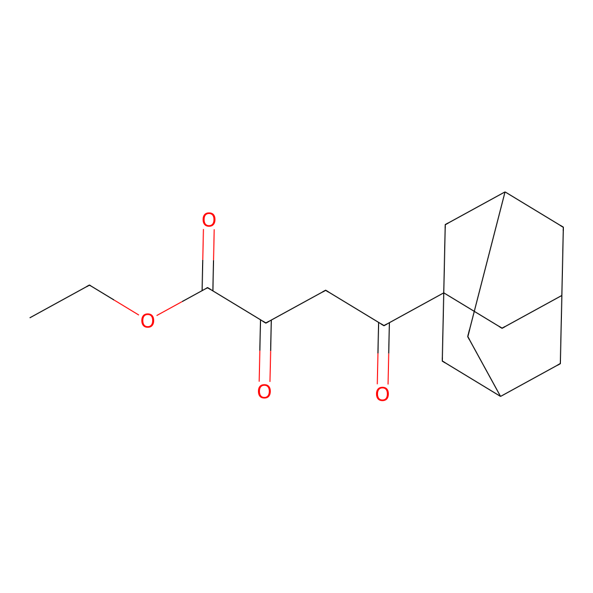 Ethyl 4-(adamantan-1-yl)-2,4-dioxobutanoate molecular structure, CAS 847955-96-8