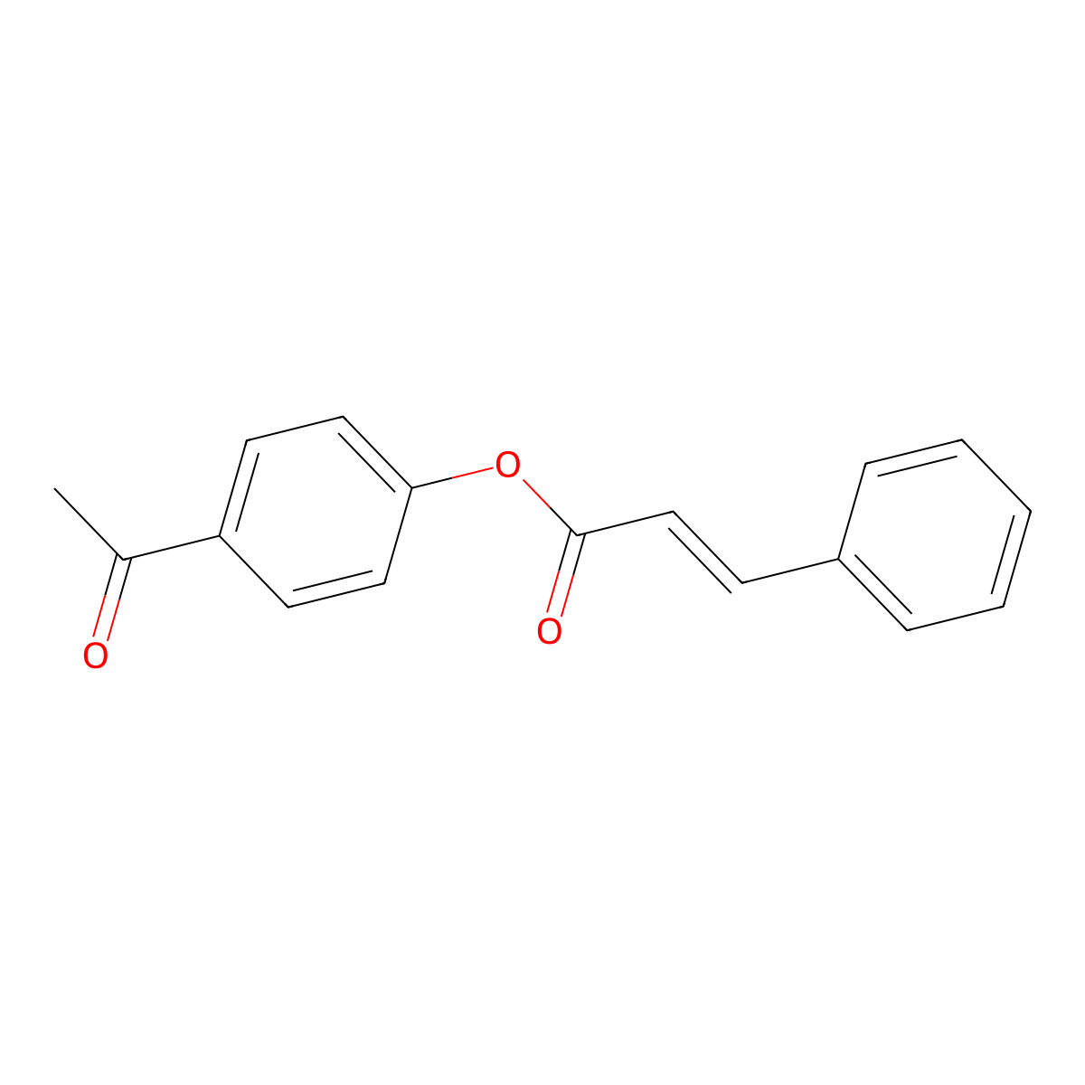 2-Propenoic acid, 3-phenyl-, 4-acetylphenyl ester molecular structure, CAS 84796-16-7