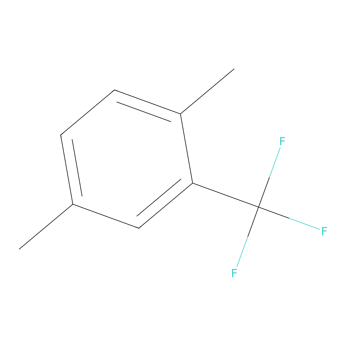 1,4-Dimethyl-2-(trifluoromethyl)benzene molecular structure, CAS 84796-70-3