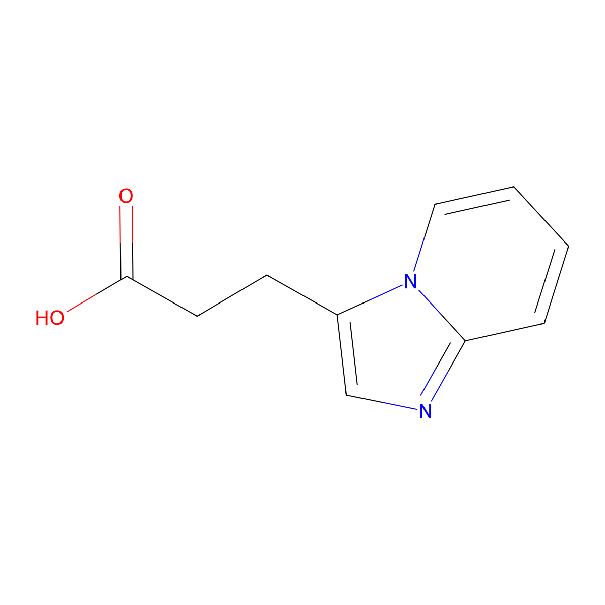 3-{Imidazo[1,2-A]pyridin-3-YL}propanoic acid molecular structure, CAS 84797-37-5