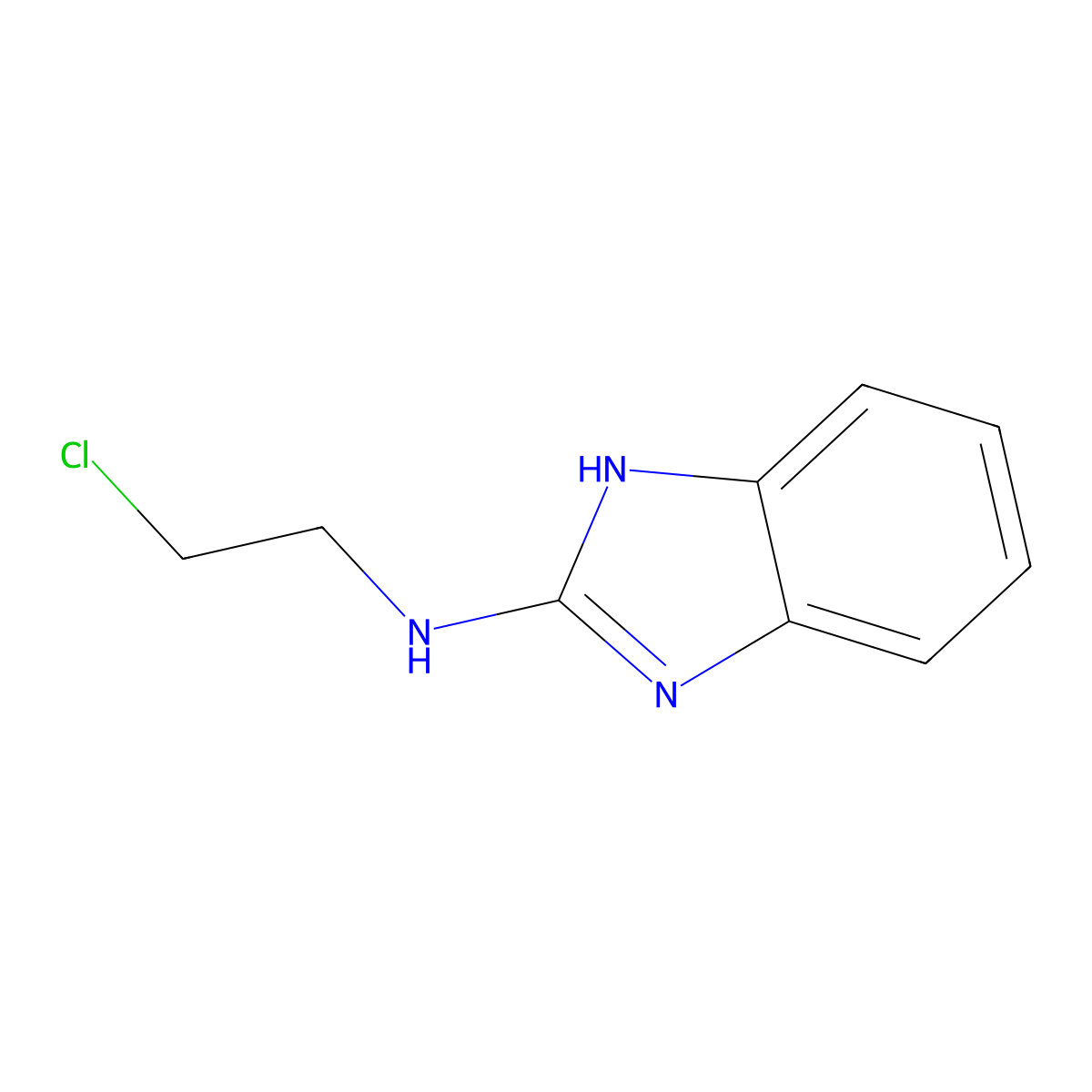 N-(2-chloroethyl)-1H-benzimidazol-2-amine molecular structure, CAS 84797-54-6