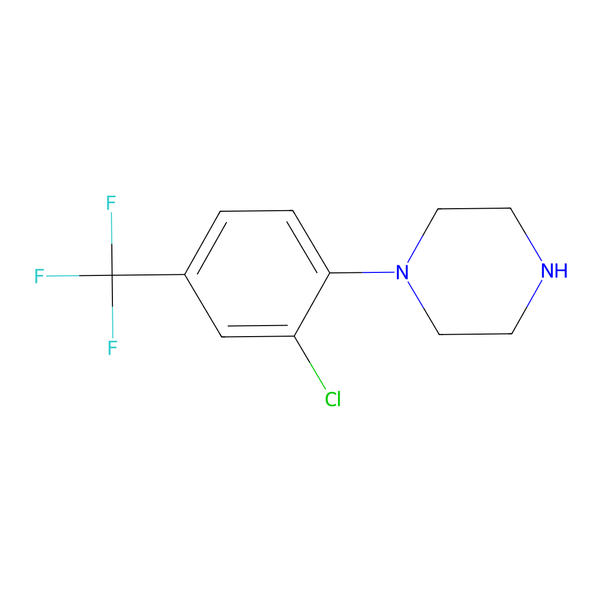 1-[2-Chloro-4-(trifluoromethyl)phenyl]piperazine molecular structure, CAS 847971-80-6