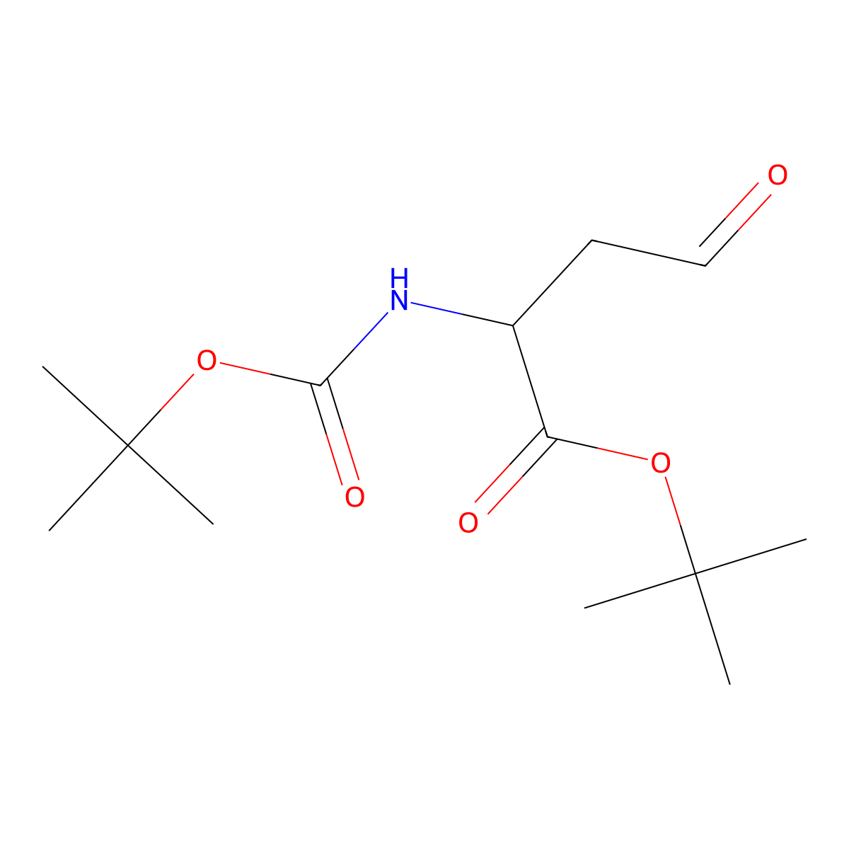 tert-Butyl 2-((tert-butoxycarbonyl)amino)-4-oxobutanoate molecular structure, CAS 847973-04-0