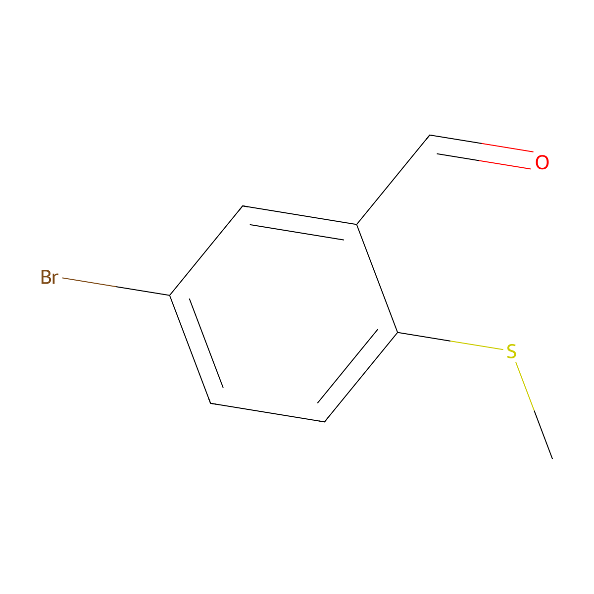 5-Bromo-2-methylsulfanylbenzaldehyde molecular structure, CAS 847978-59-0