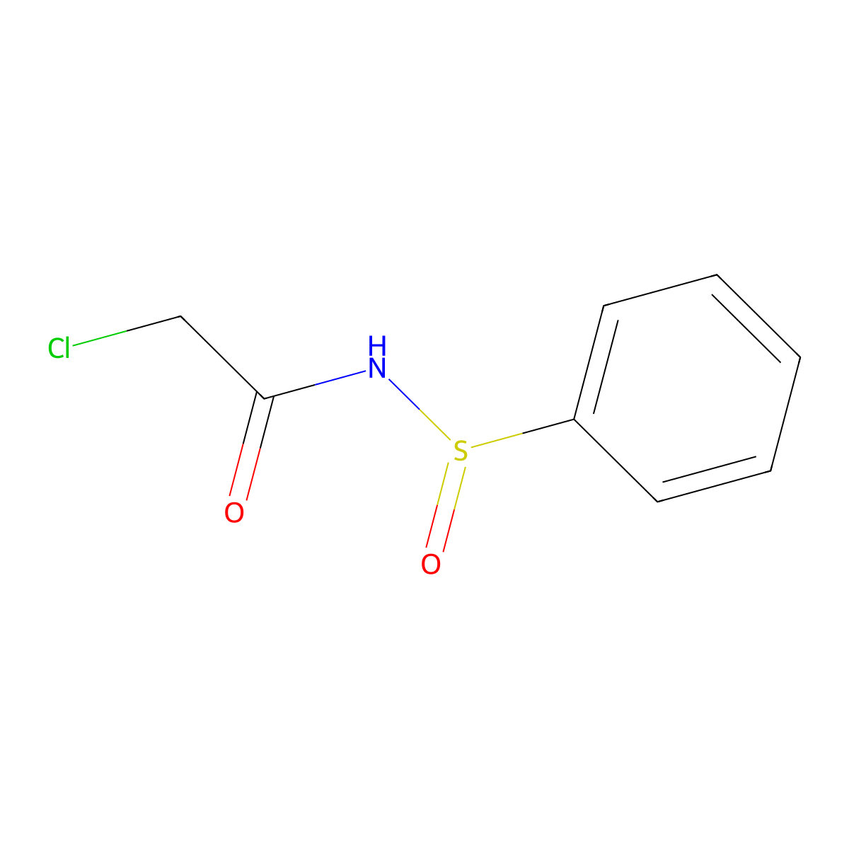 N-(benzenesulfinyl)-2-chloroacetamide molecular structure, CAS 847980-45-4