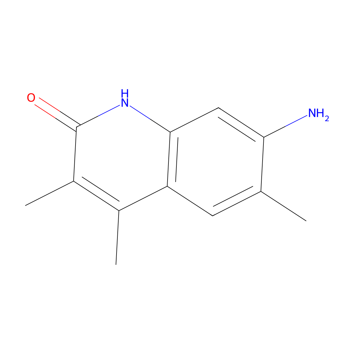 7-amino-3,4,6-trimethyl-2(1H)-quinolinone molecular structure, CAS 847985-41-5