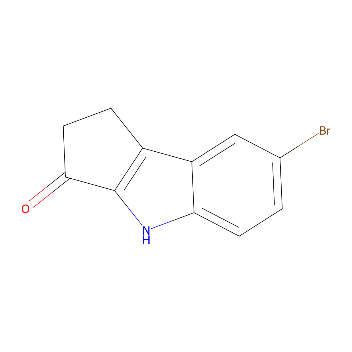 7-bromo-1,2-dihydrocyclopenta[b]indol-3(4H)-one molecular structure, CAS 847988-35-6