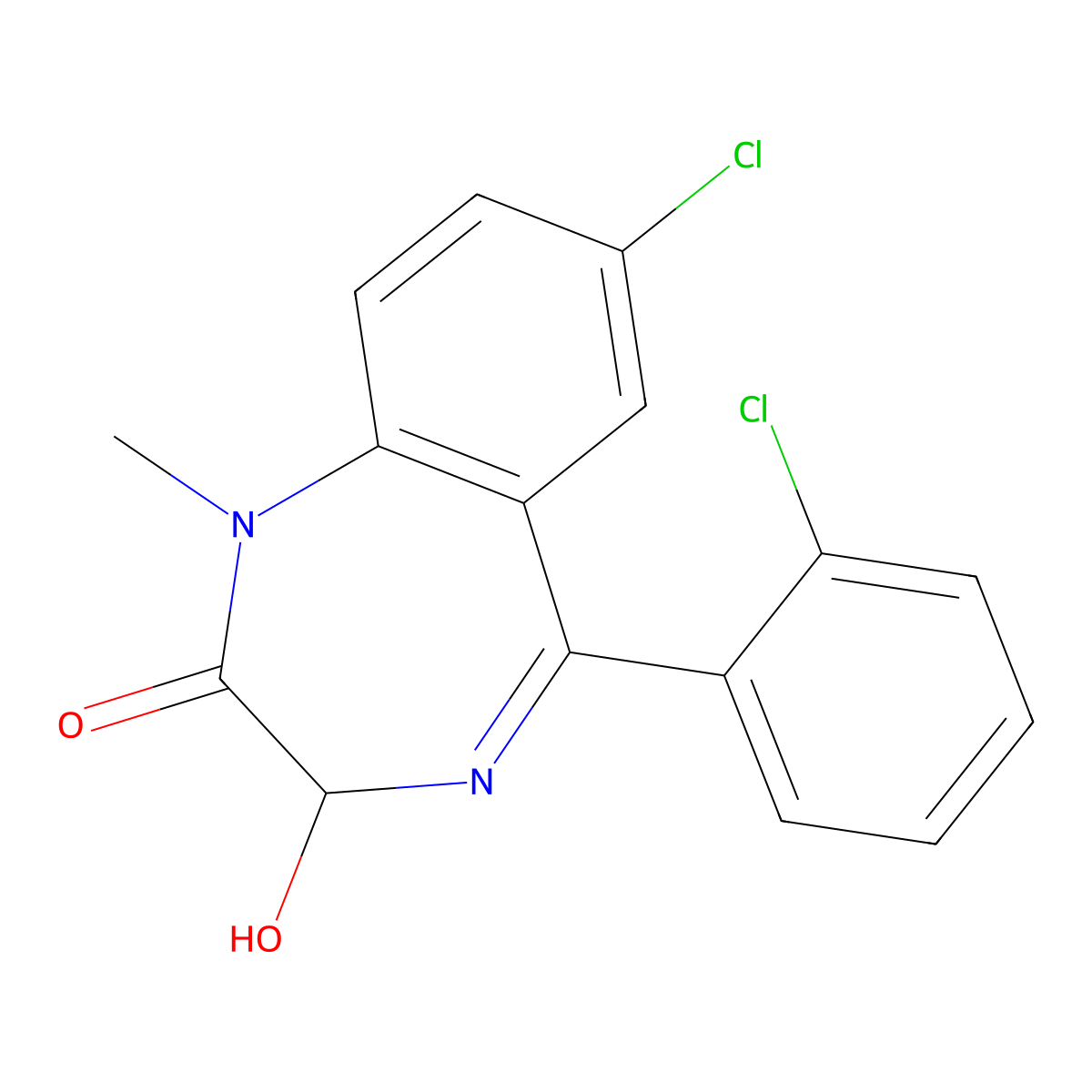 Lormetazepam molecular structure, CAS 848-75-9