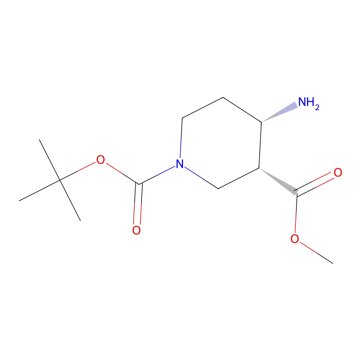 Methyl cis-1-Boc-4-aminopiperidine-3-carboxylate molecular structure, CAS 848002-73-3