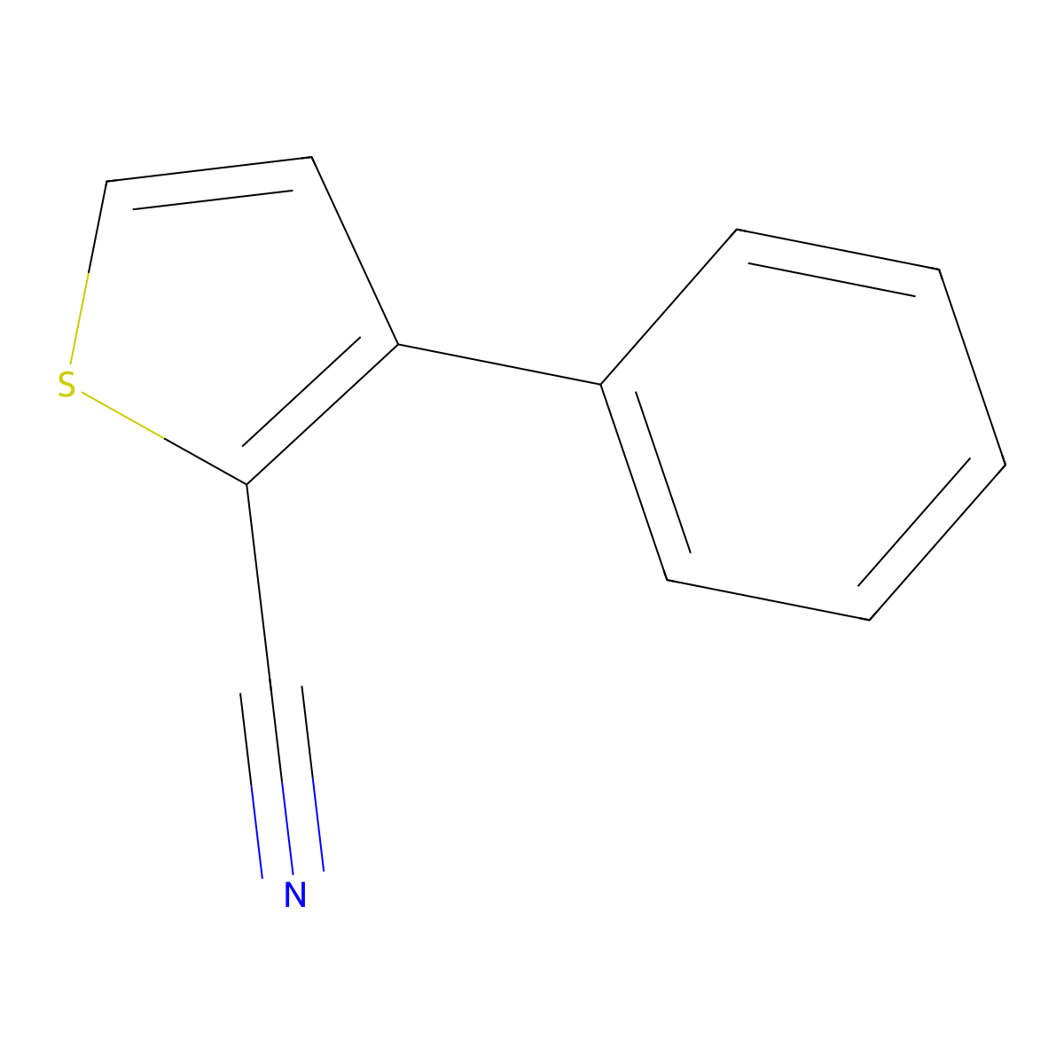 3-Phenylthiophene-2-carbonitrile molecular structure, CAS 848006-28-0