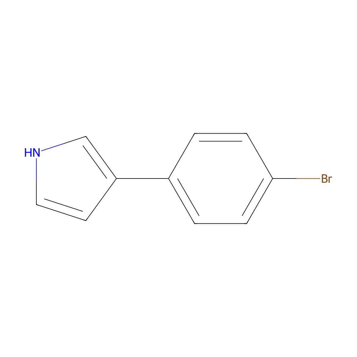 3-(4-bromophenyl)-1H-pyrrole molecular structure, CAS 848006-35-9