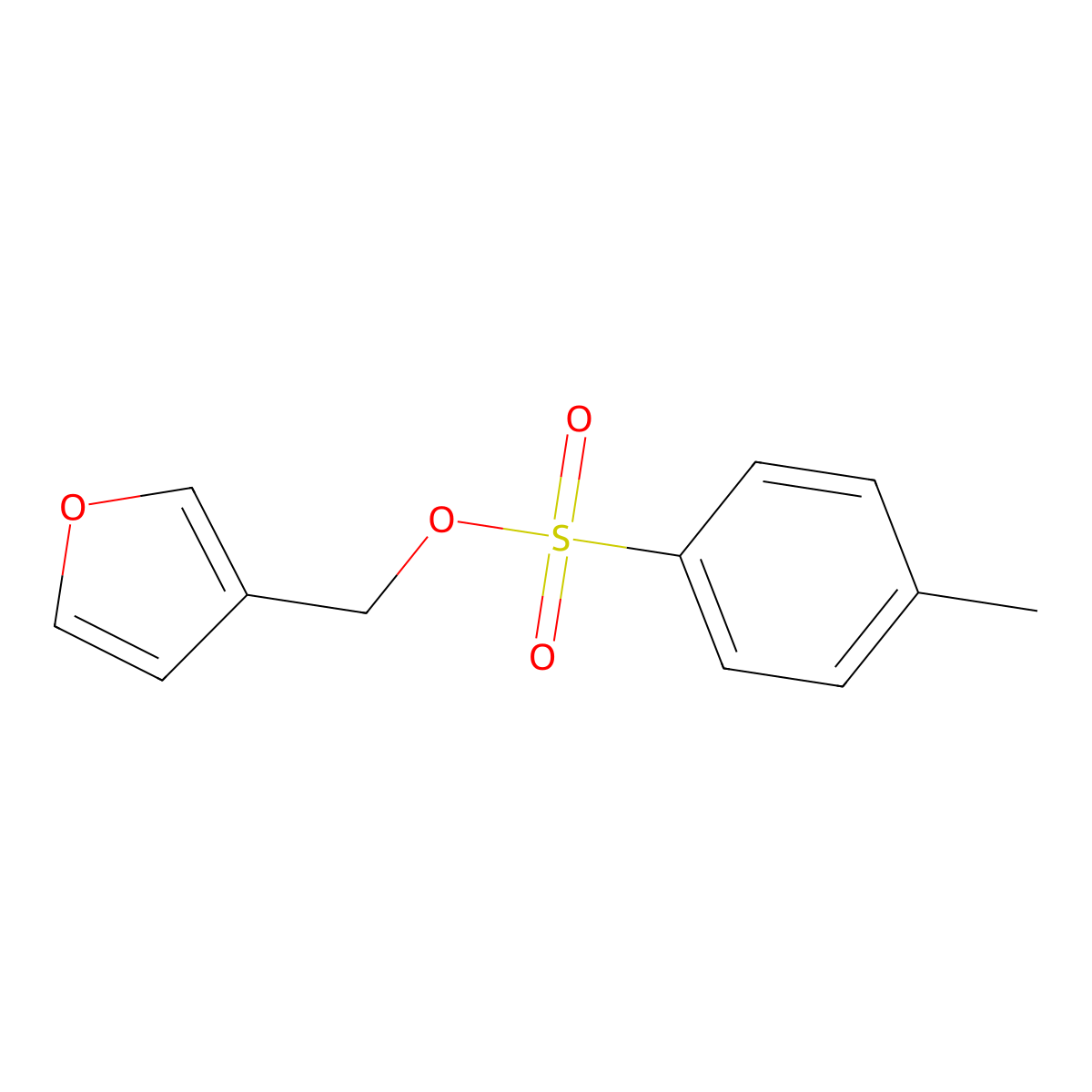 Toluene-4-sulfonic acid furan-3-ylmethyl ester molecular structure, CAS 84802-88-0