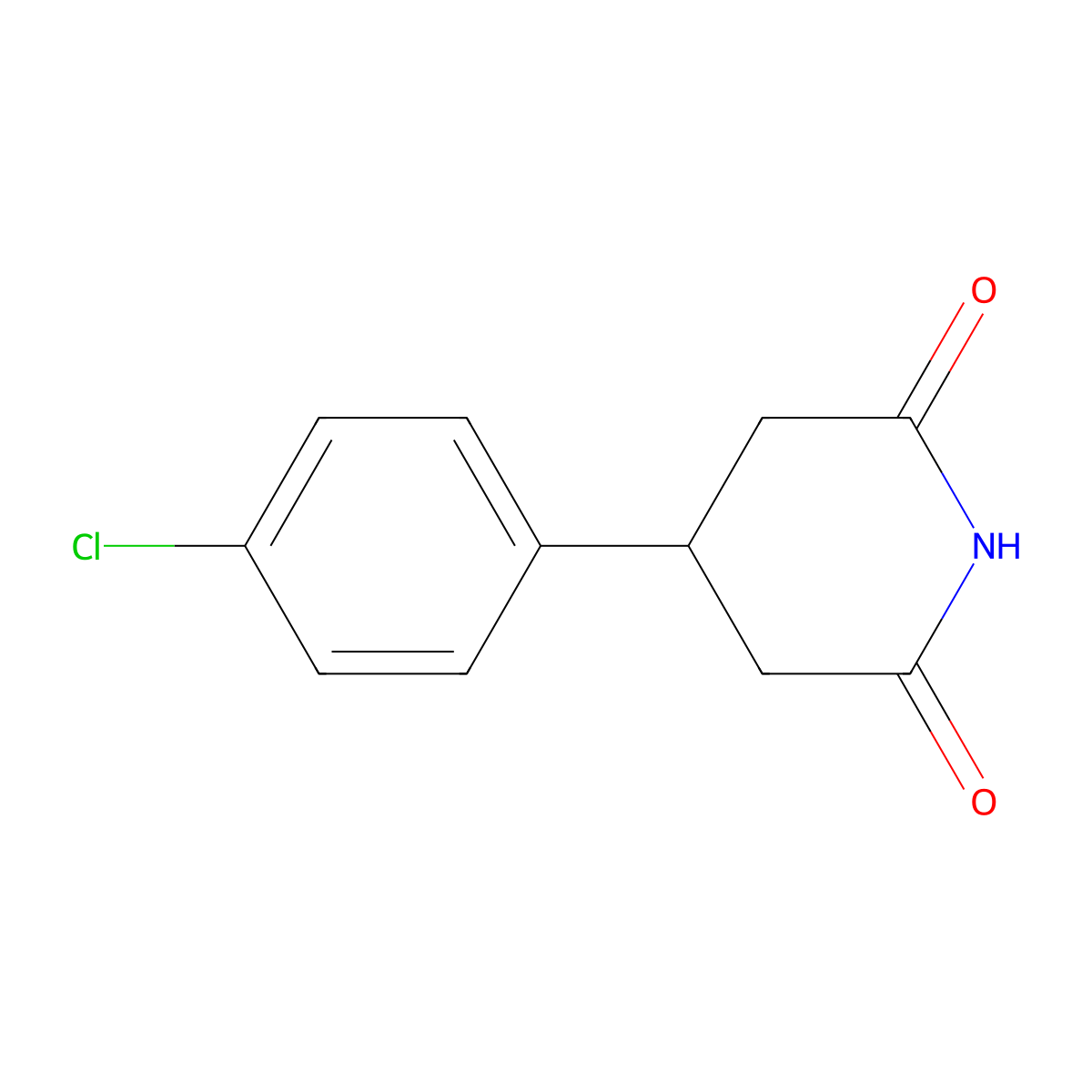 4-(4-Chlorophenyl)piperidine-2,6-dione molecular structure, CAS 84803-46-3