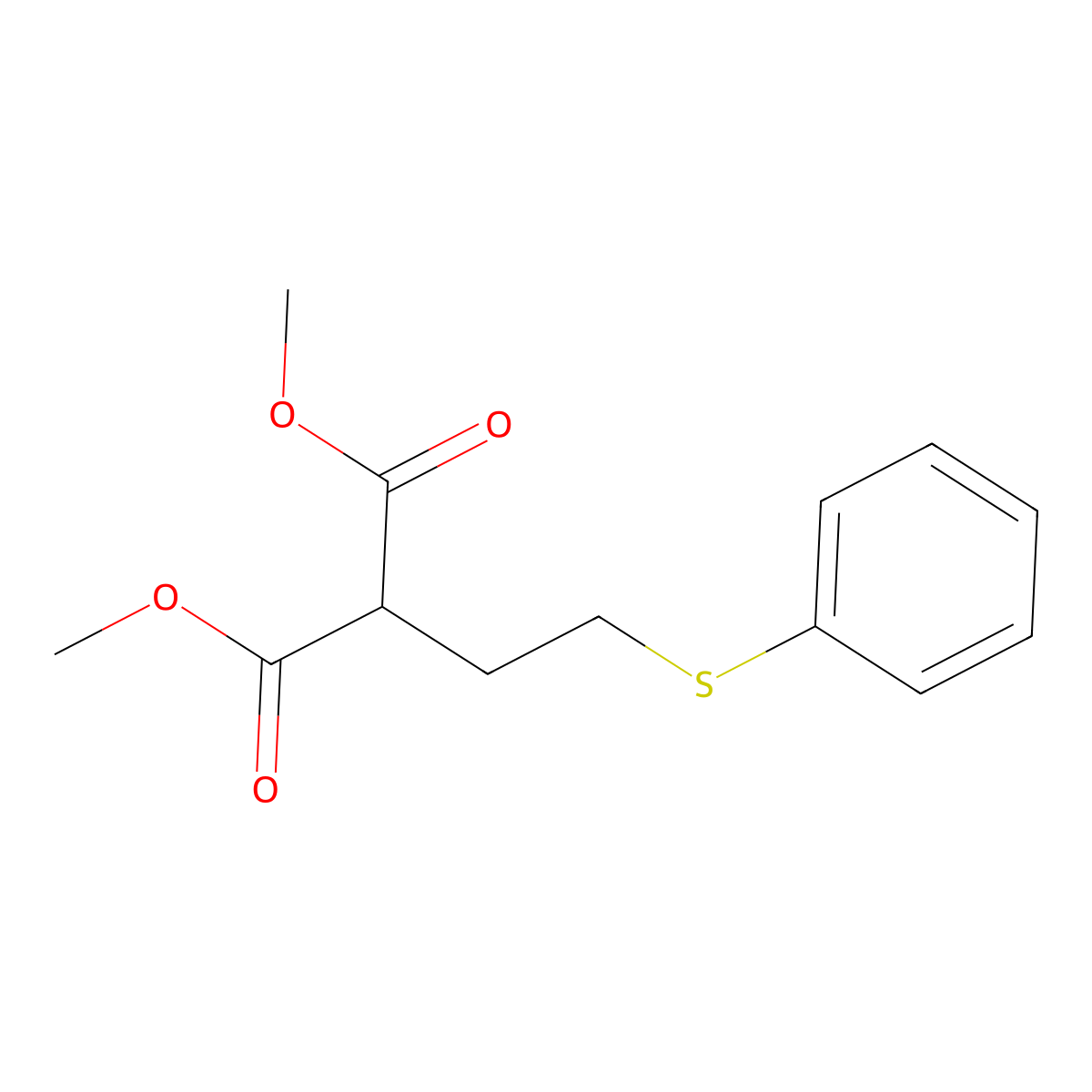 Dimethyl (2-(phenylthio)ethyl)malonate molecular structure, CAS 84803-47-4