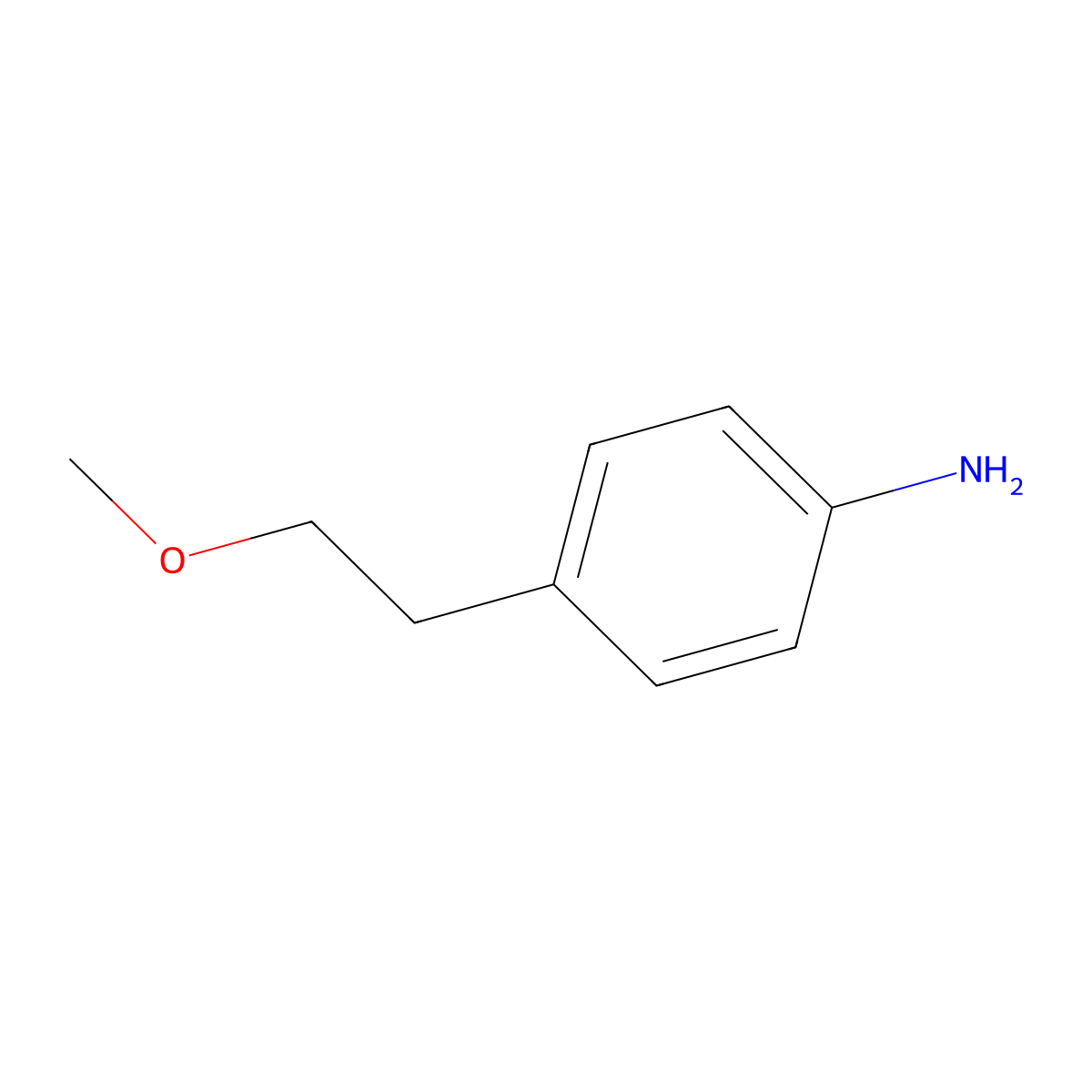 4-(2-Methoxyethyl)aniline molecular structure, CAS 84803-56-5