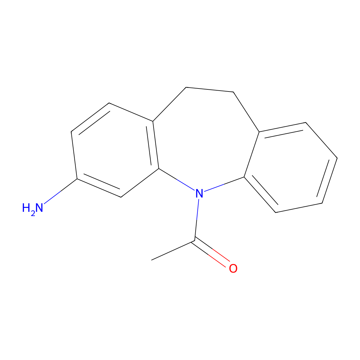 5-Acetyl-10,11-dihydro-5H-dibenz(b,f)azepin-3-amine molecular structure, CAS 84803-67-8