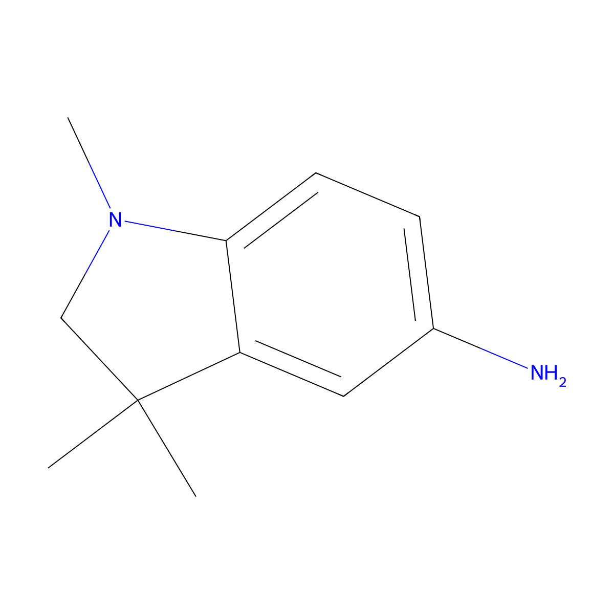 (1,3,3-Trimethyl-2,3-dihydro-1H-indol-5-yl)amine molecular structure, CAS 848047-45-0