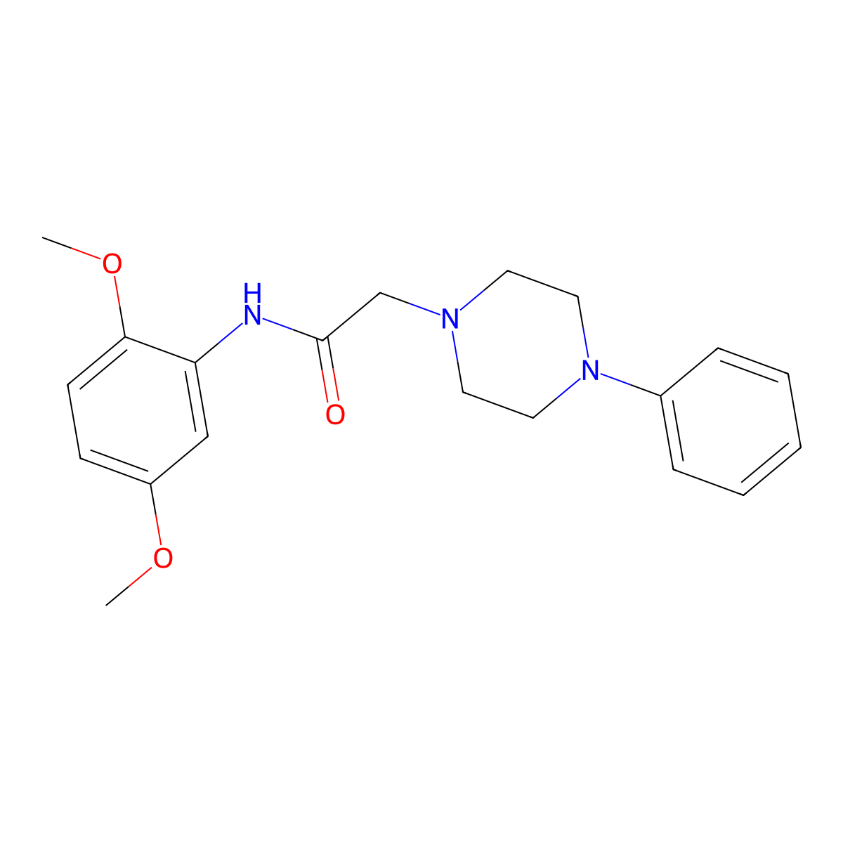 N-(2,5-dimethoxyphenyl)-2-(4-phenylpiperazin-1-yl)acetamide molecular structure, CAS 848050-39-5