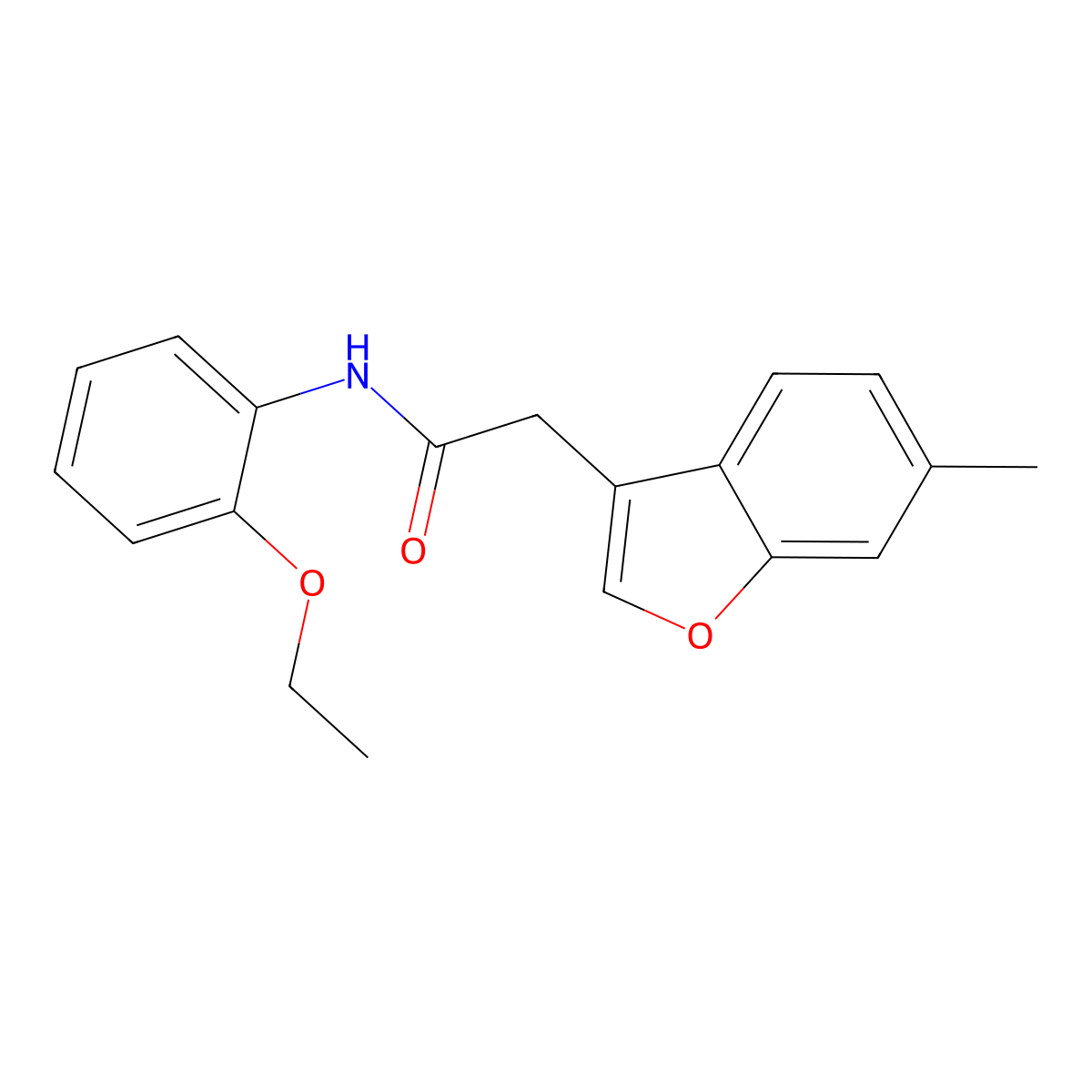 N-(2-ethoxyphenyl)-2-(6-methyl-1-benzofuran-3-yl)acetamide molecular structure, CAS 848050-78-2