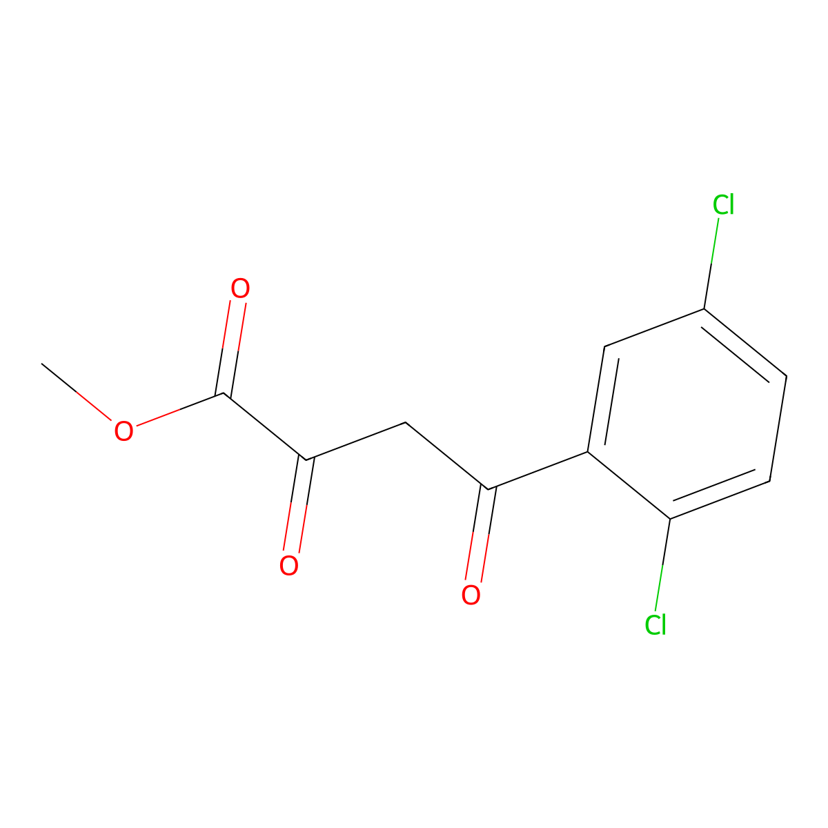 Methyl 4-(2,5-dichlorophenyl)-2,4-dioxobutanoate molecular structure, CAS 848052-90-4