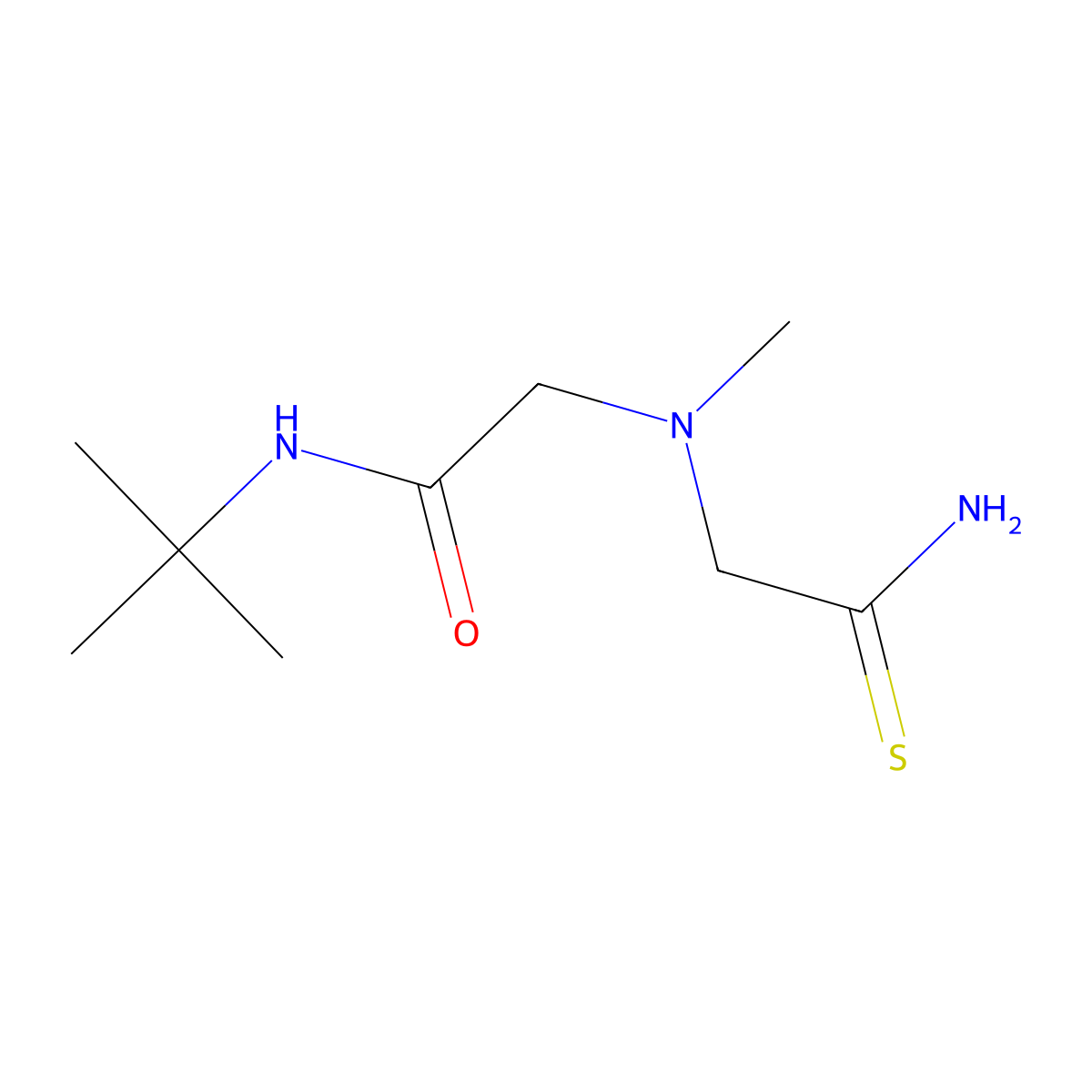 N-tert-butyl-2-[(carbamothioylmethyl)(methyl)amino]acetamide molecular structure, CAS 848052-93-7