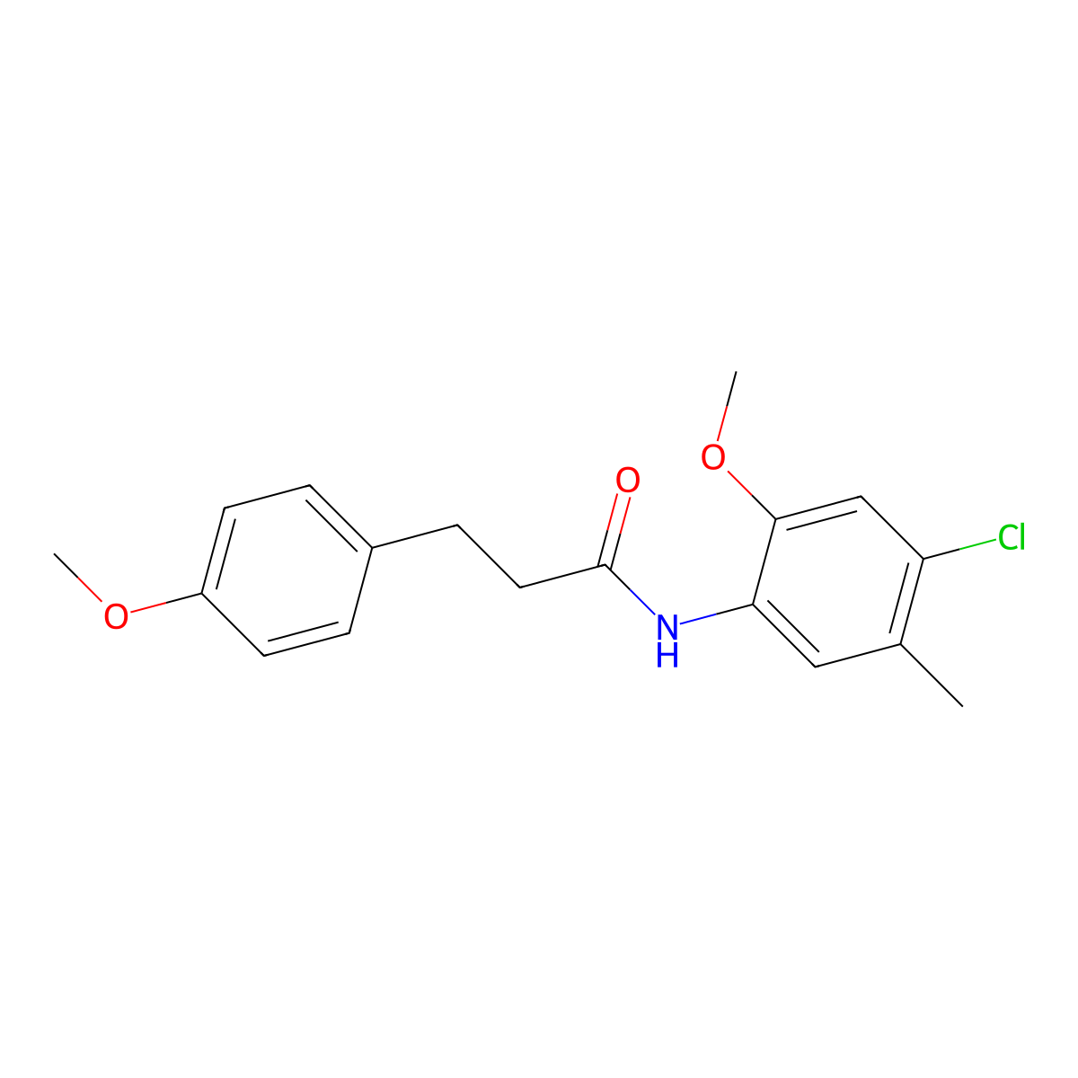 N-(4-Chloro-2-methoxy-5-methylphenyl)-3-(4-methoxyphenyl)propanamide molecular structure, CAS 848058-00-4