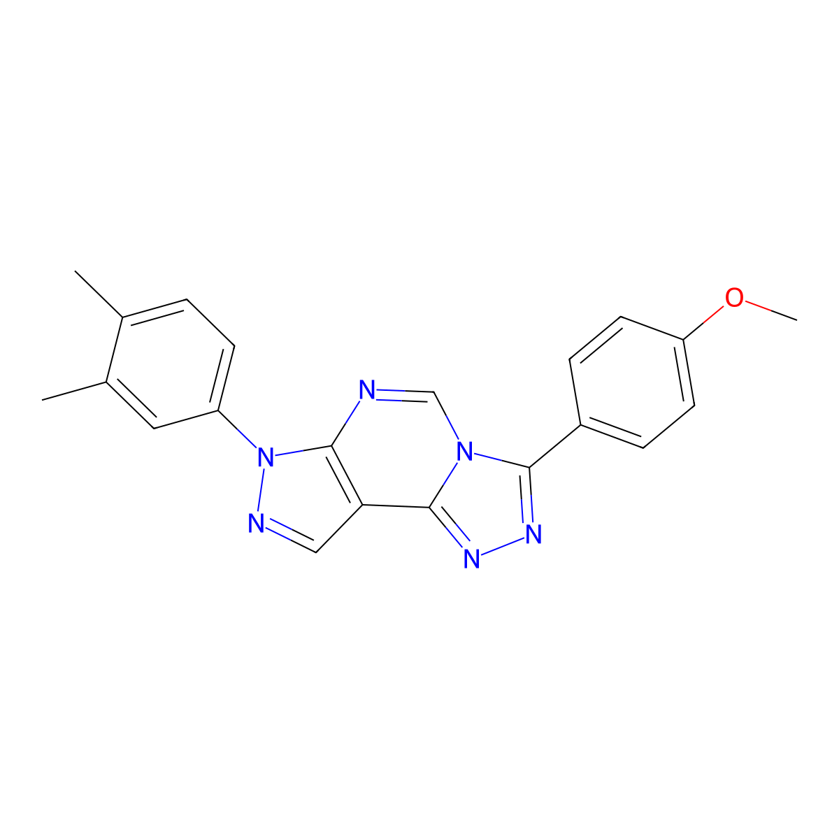7-(3,4-dimethylphenyl)-3-(4-methoxyphenyl)-7H-pyrazolo[4,3-e][1,2,4]triazolo[4,3-c]pyrimidine molecular structure, CAS 848059-09-6