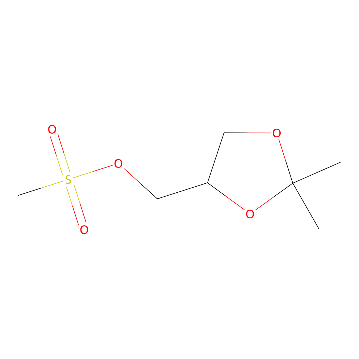 (2,2-Dimethyl-1,3-dioxolan-4-yl)methyl methanesulfonate molecular structure, CAS 84806-02-0