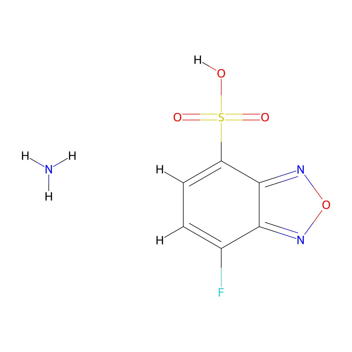 7-Fluorobenzo-2-oxa-1,3-diazole-4-sulfonate molecular structure, CAS 84806-27-9